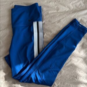 Nike Retro Royal Blue Leggings with White Stripe